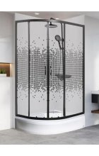 Душевой уголок МОНОМАХ ДУ 100/80/180 МЗ BL L/R с поддоном Душевой уголок МОНОМАХ ДУ 100/80/180 МЗ BL L/R с поддоном