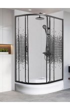 Душевой уголок МОНОМАХ ДУ 100/80/180 МЗ BL L/R с поддоном Душевой уголок МОНОМАХ ДУ 100/80/180 МЗ BL L/R с поддоном