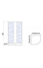 Душевой уголок МОНОМАХ -ДУ 90/180 С МЗ BL с поддоном Душевой уголок МОНОМАХ -ДУ 90/180 С МЗ BL с поддоном