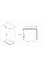 Душевой уголок ABBER Sonnenstrand AG04100BC-S100B