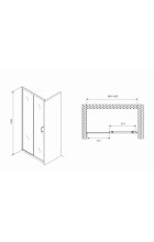 Душевая дверь ABBER Schwarzer Diamant AG30100B5