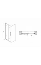 Душевая дверь ABBER Schwarzer Diamant AG30100H