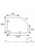 Душевой поддон ABBER AD3E120 R 120х90 асимметричный, акриловый, белый