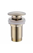 Донный клапан ABBER AF0010G с переливом, золото матовое Донный клапан ABBER AF0010G с переливом, золото матовое