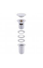 Донный клапан ABBER AF0010W с переливом, белый