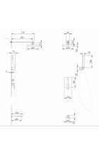 Душевая система ABBER Weiss Insel AF8017 скрытого монтажа с изливом, хром