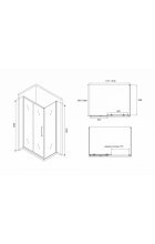 Душевой уголок ABBER Schwarzer Diamant AG30180BH-S100B