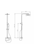 Душевая система ABBER Daheim AF8220B без излива, черный матовый