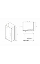 Душевой уголок ABBER Schwarzer Diamant AG30150BH-S80B-S80B