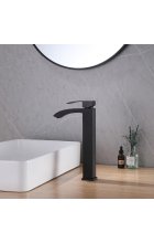 Смеситель ABBER Wasserfall AF8611B для накладной раковины, черный матовый