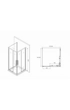 Душевой уголок ABBER Schwarzer Diamant AG02080BH-S80B
