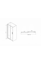 Душевая дверь ABBER Schwarzer Diamant AG30170BH