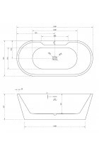 Акриловая ванна ABBER AB9299-1.5