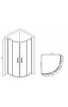 Душевой уголок ABBER Schwarzer Diamant AG01080B