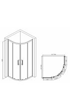 Душевой уголок ABBER Schwarzer Diamant AG01090B