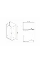 Душевой уголок ABBER Schwarzer Diamant AG30170B-S70B-S70B