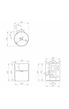Раковина подвесная прозрачная ABBER Kristall AT2704Rubin красная
