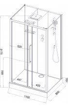 Душевая кабина Acquazzone Bogema 110