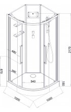 Душевая кабина Acquazzone Bogema 90