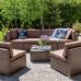 Комплект дачной мебели Афина Мебель YR822BB-Brown-Brown