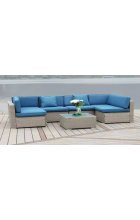 Комплект дачной мебели Афина Мебель YR822C Grey/Blue