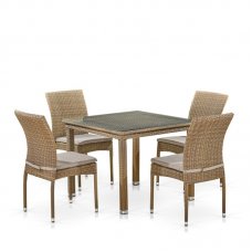 Комплект дачной мебели Афина Мебель T257B/Y380B-W65 Light Brown