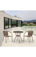 Комплект дачной мебели Афина Мебель T282ANT/Y137C-W56 Light Brown 2Pcs