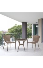 Комплект дачной мебели Афина Мебель T25B/Y137C-W56 Light brown 2Pcs