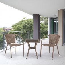 Комплект дачной мебели Афина Мебель T25B/Y137C-W56 Light brown 2Pcs
