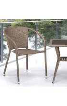 Комплект дачной мебели Афина Мебель T25B/Y137C-W56 Light brown 2Pcs