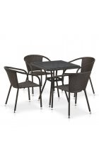 Комплект дачной мебели Афина Мебель T282BNT/Y137C-W53 Brown 4Pcs