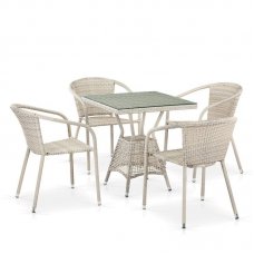 Комплект дачной мебели Афина Мебель T706/Y137C-W85-70x70 4Pcs Latte