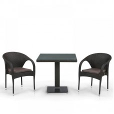 Комплект дачной мебели Афина Мебель T605SWT/Y79A-W53 Brown 2Pcs