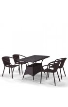 Комплект дачной мебели Афина Мебель T198D/Y137C-W53 Brown 4Pcs