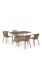 Комплект дачной мебели Афина Мебель T198D/Y137B-W56 Light Brown