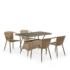 Комплект дачной мебели Афина Мебель T198D/Y137B-W56 Light Brown