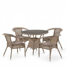 Комплект дачной мебели Афина Мебель T220CT/Y32B-W56 Light Brown