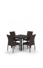 Комплект дачной мебели Афина Мебель T257A/Y380A-W53 Brown 4Pcs