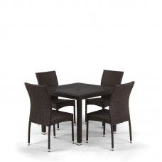 Комплект дачной мебели Афина Мебель T257A/Y380A-W53 Brown 4Pcs