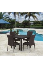 Комплект дачной мебели Афина Мебель T257A/Y380A-W53 Brown 4Pcs