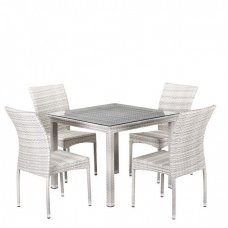 Комплект дачной мебели Афина Мебель T257A/Y380-W85-90x90 4Pcs Latte