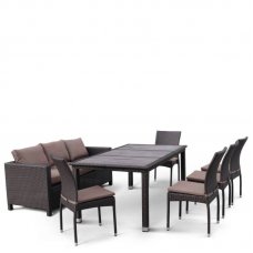 Комплект мебели Афина Мебель T347/S65A/Y380A-W53 Brown 8PCS