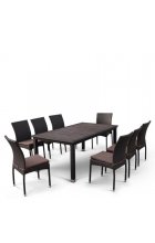 Комплект мебели Афина Мебель T347/Y380A-W53 Brown 8PCS