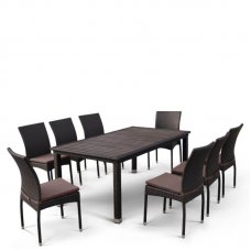 Комплект мебели Афина Мебель T347/Y380A-W53 Brown 8PCS