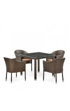 Комплект дачной мебели Афина Мебель T257A/Y350A-W53 4PCS Brown
