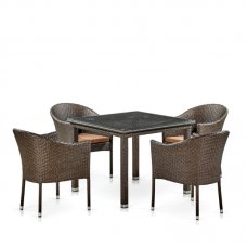 Комплект дачной мебели Афина Мебель T257A/Y350A-W53 4PCS Brown