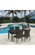 Комплект дачной мебели Афина Мебель T256A/Y380A-W53 Brown 4Pcs