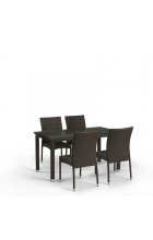 Комплект дачной мебели Афина Мебель T256A/Y380A-W53 Brown 4Pcs