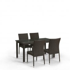 Комплект дачной мебели Афина Мебель T256A/Y380A-W53 Brown 4Pcs