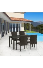 Комплект дачной мебели Афина Мебель T256A/Y379A-W53 Brown 4Pcs